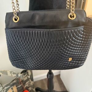 Bally Vintage Black Quilted Women's Shoulder Bag